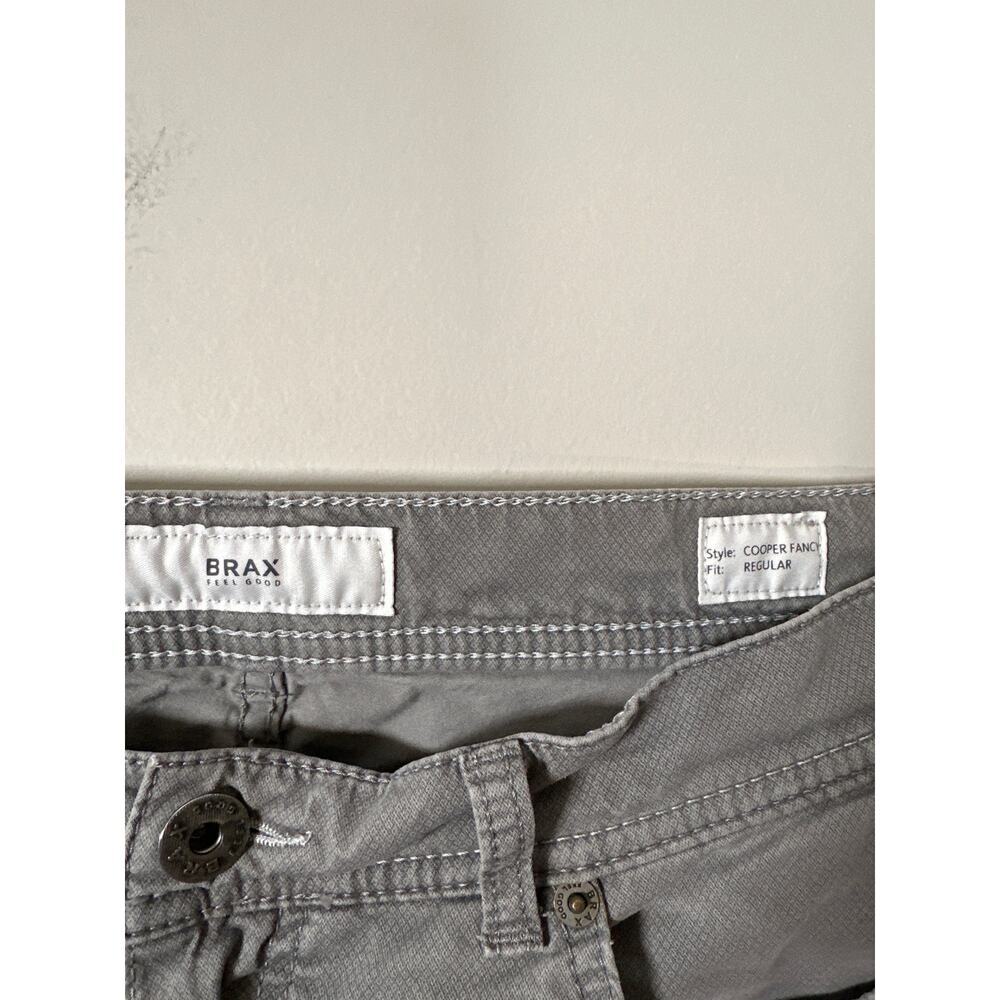Brax Cooper Fancy Regular 33/30 Gray Comfort Chino Office Casual - Picture 6 of 9